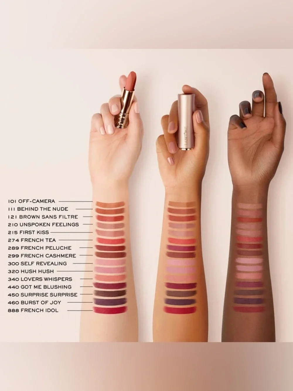 LANCÔME L'ABSOLU ROUGE INTIMATTE SOFT MATTE LIPSTICK 340-Lovers Whispers NIB